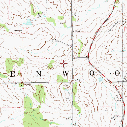 Topographic Map of Town of Glenwood, WI