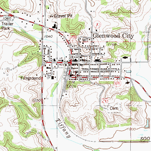 Topographic Map of City of Glenwood City, WI
