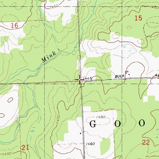 Topographic Map of Town of Goodrich, WI