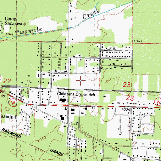 Topographic Map of Town of Grand Rapids, WI