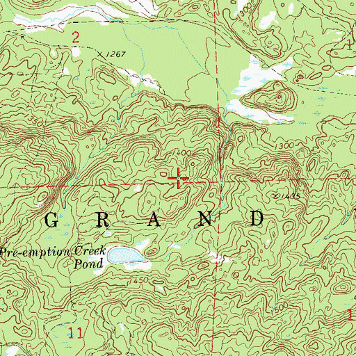 Topographic Map of Town of Grandview, WI