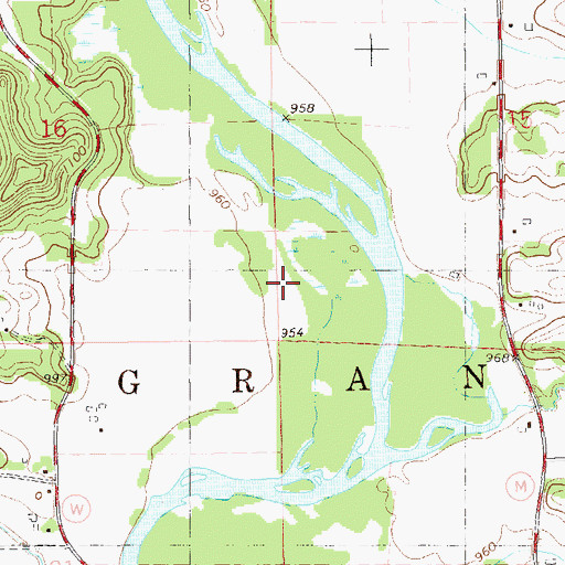 Topographic Map of Town of Grant, WI