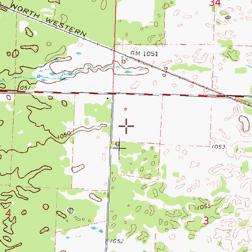 Topographic Map of Town of Grant, WI
