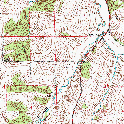 Topographic Map of Town of Gratiot, WI