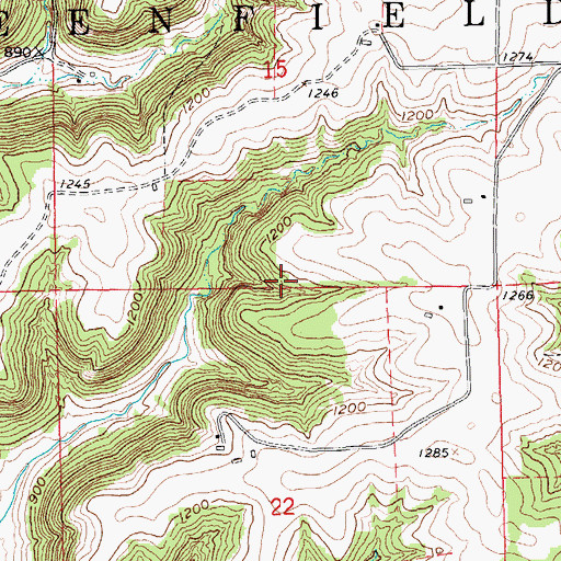 Topographic Map of Town of Greenfield, WI