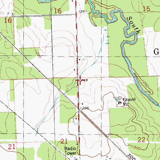 Topographic Map of Town of Green Grove, WI
