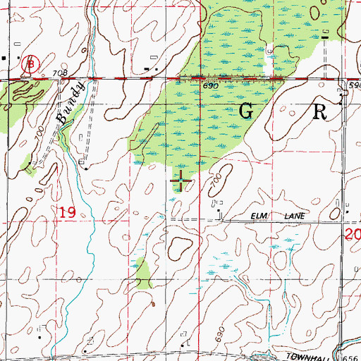 Topographic Map of Town of Grover, WI