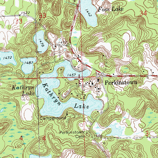 Topographic Map of Town of Grover, WI