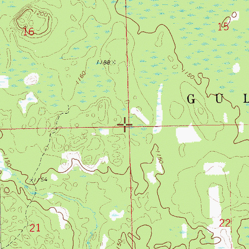 Topographic Map of Town of Gull Lake, WI