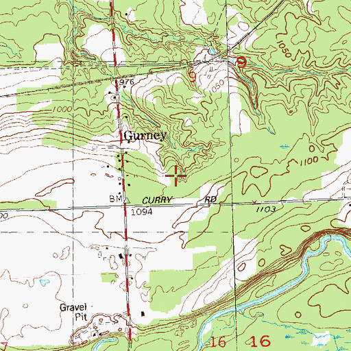 Topographic Map of Town of Gurney, WI