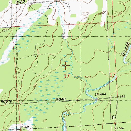 Topographic Map of Town of Hackett, WI