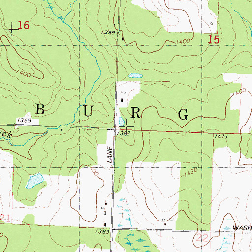 Topographic Map of Town of Hamburg, WI