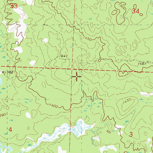 Topographic Map of Town of Harding, WI