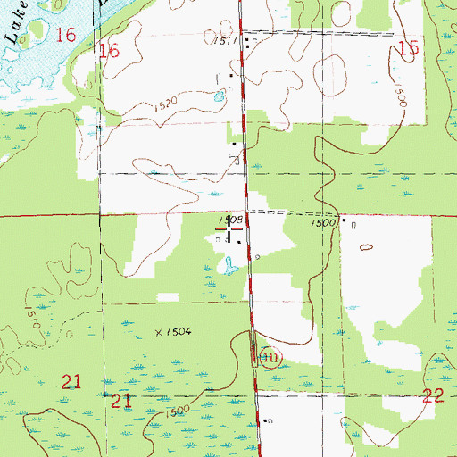 Topographic Map of Town of Harmony, WI