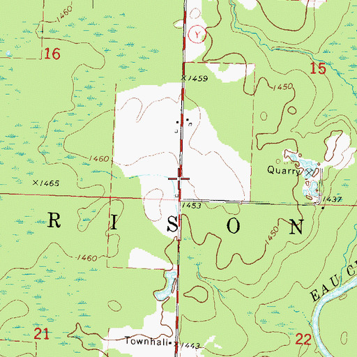 Topographic Map of Town of Harrison, WI