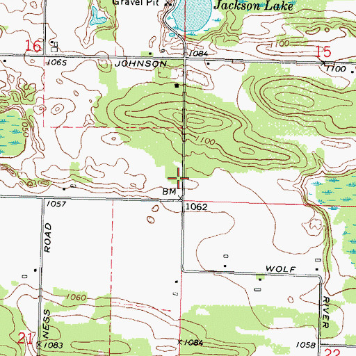 Topographic Map of Town of Harrison, WI