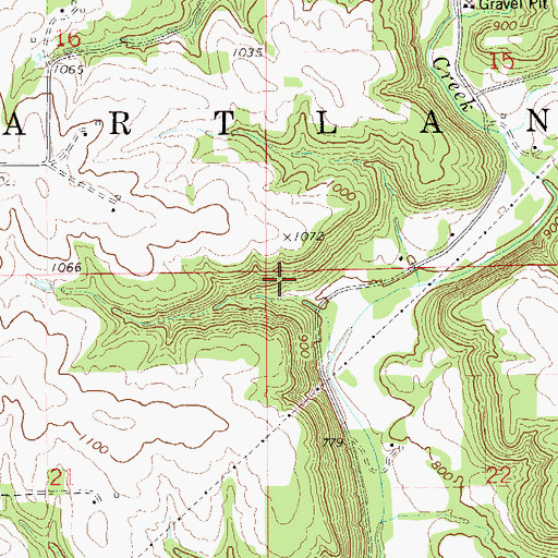 Topographic Map of Town of Hartland, WI