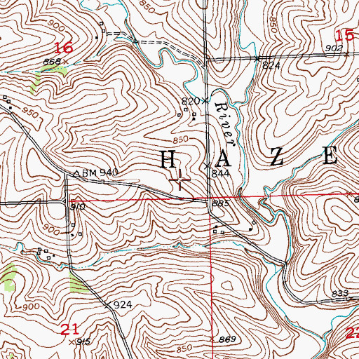 Topographic Map of Town of Hazel Green, WI