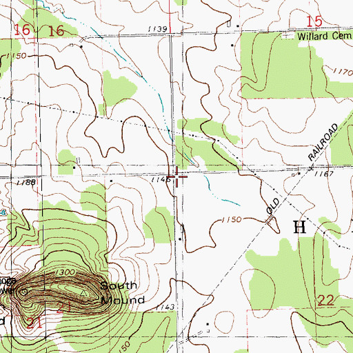 Topographic Map of Town of Hendren, WI