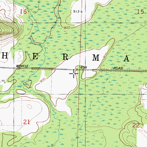 Topographic Map of Town of Herman, WI