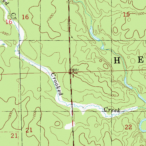 Topographic Map of Town of Hewett, WI