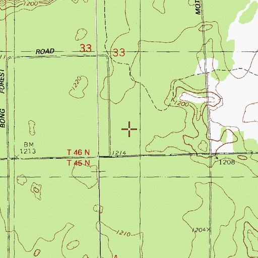 Topographic Map of Town of Highland, WI