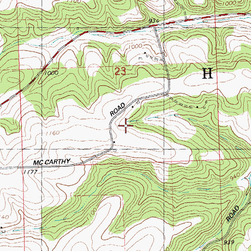 Topographic Map of Town of Highland, WI