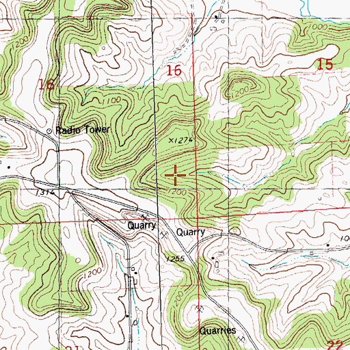 Topographic Map of Town of Hillsboro, WI