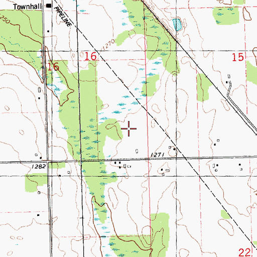 Topographic Map of Town of Hixon, WI