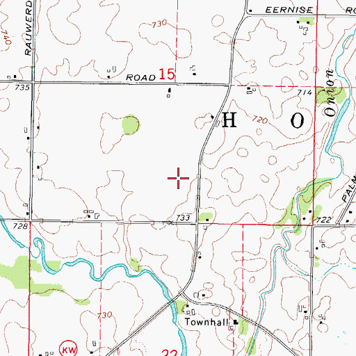 Topographic Map of Town of Holland, WI