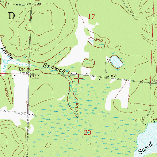 Topographic Map of Town of Homestead, WI