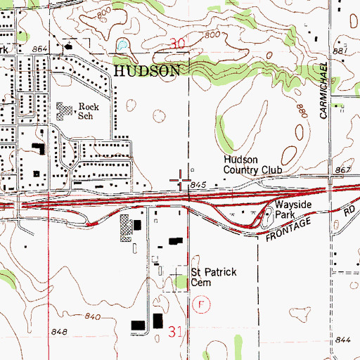 Topographic Map of City of Hudson, WI