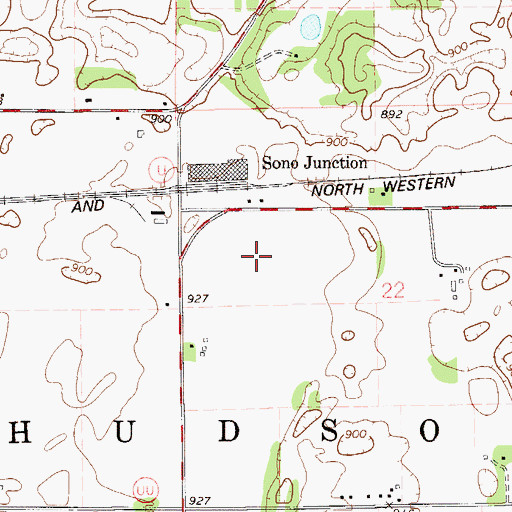 Topographic Map of Town of Hudson, WI