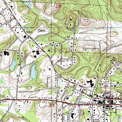 Topographic Map of Kirkwood, AL