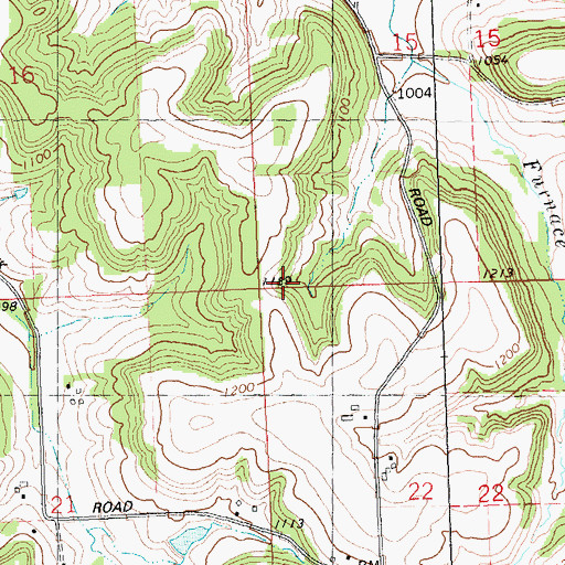 Topographic Map of Town of Ironton, WI