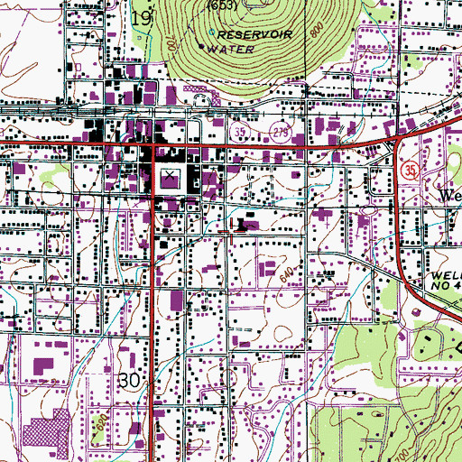 Topographic Map of College Hill Historic District, AL