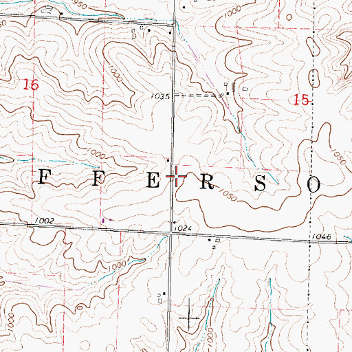 Topographic Map of Town of Jefferson, WI