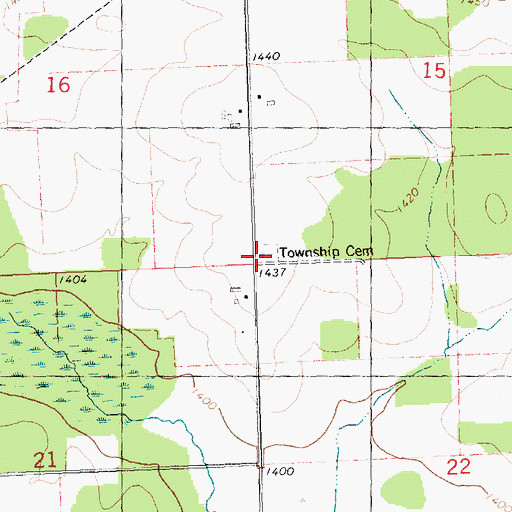 Topographic Map of Town of Johnson, WI