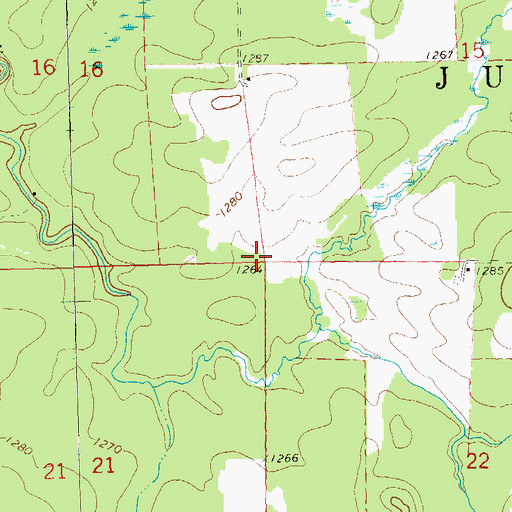 Topographic Map of Town of Jump River, WI