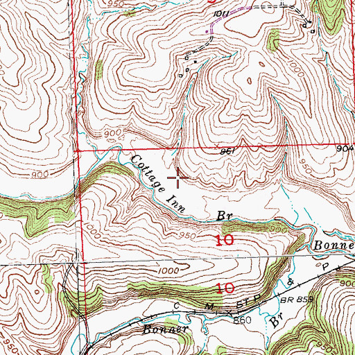 Topographic Map of Town of Kendall, WI