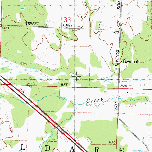 Topographic Map of Town of Kildare, WI