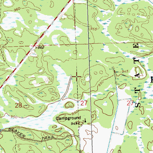Topographic Map of Town of Kingston, WI