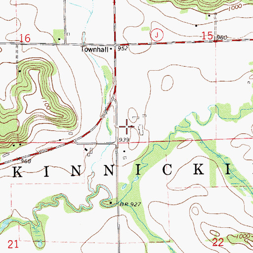 Topographic Map of Town of Kinnickinnic, WI