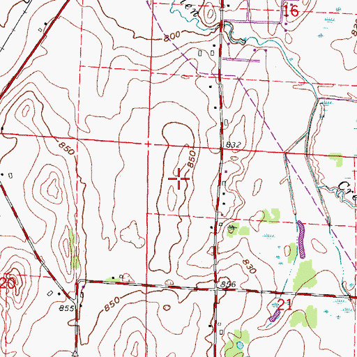 Topographic Map of Town of Koshkonong, WI