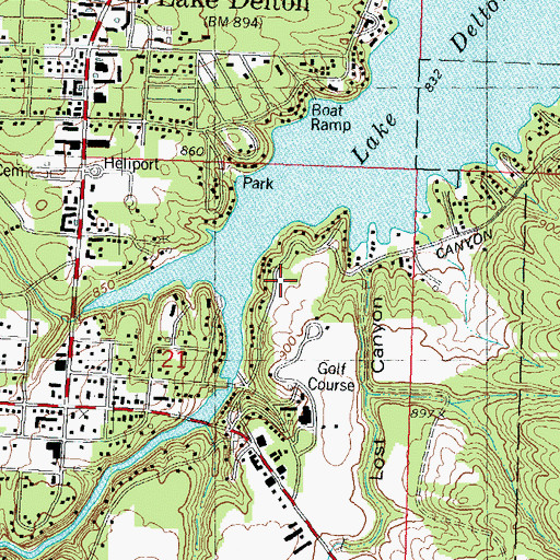 Topographic Map of Village of Lake Delton, WI