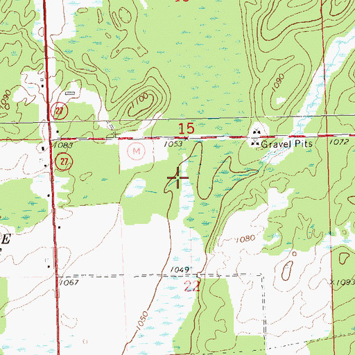 Topographic Map of Town of Lake Holcombe, WI