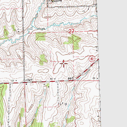 Topographic Map of Town of Lamont, WI