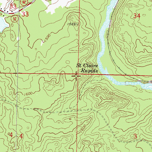 Topographic Map of Town of Langlade, WI