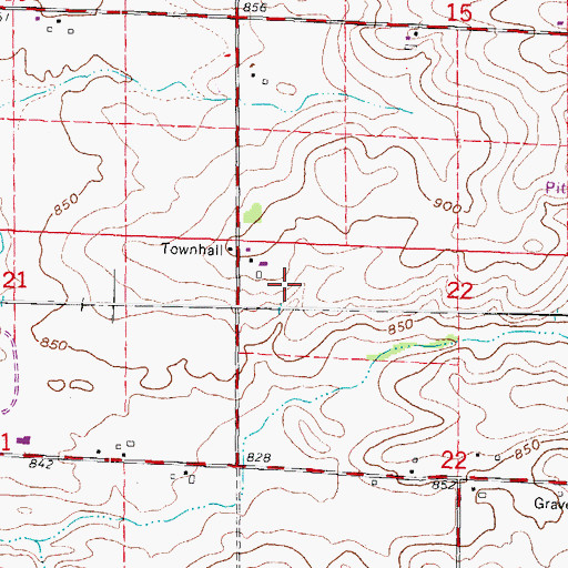 Topographic Map of Town of La Prairie, WI