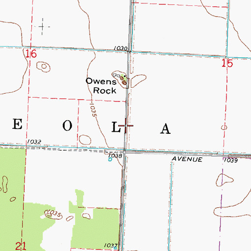Topographic Map of Town of Leola, WI